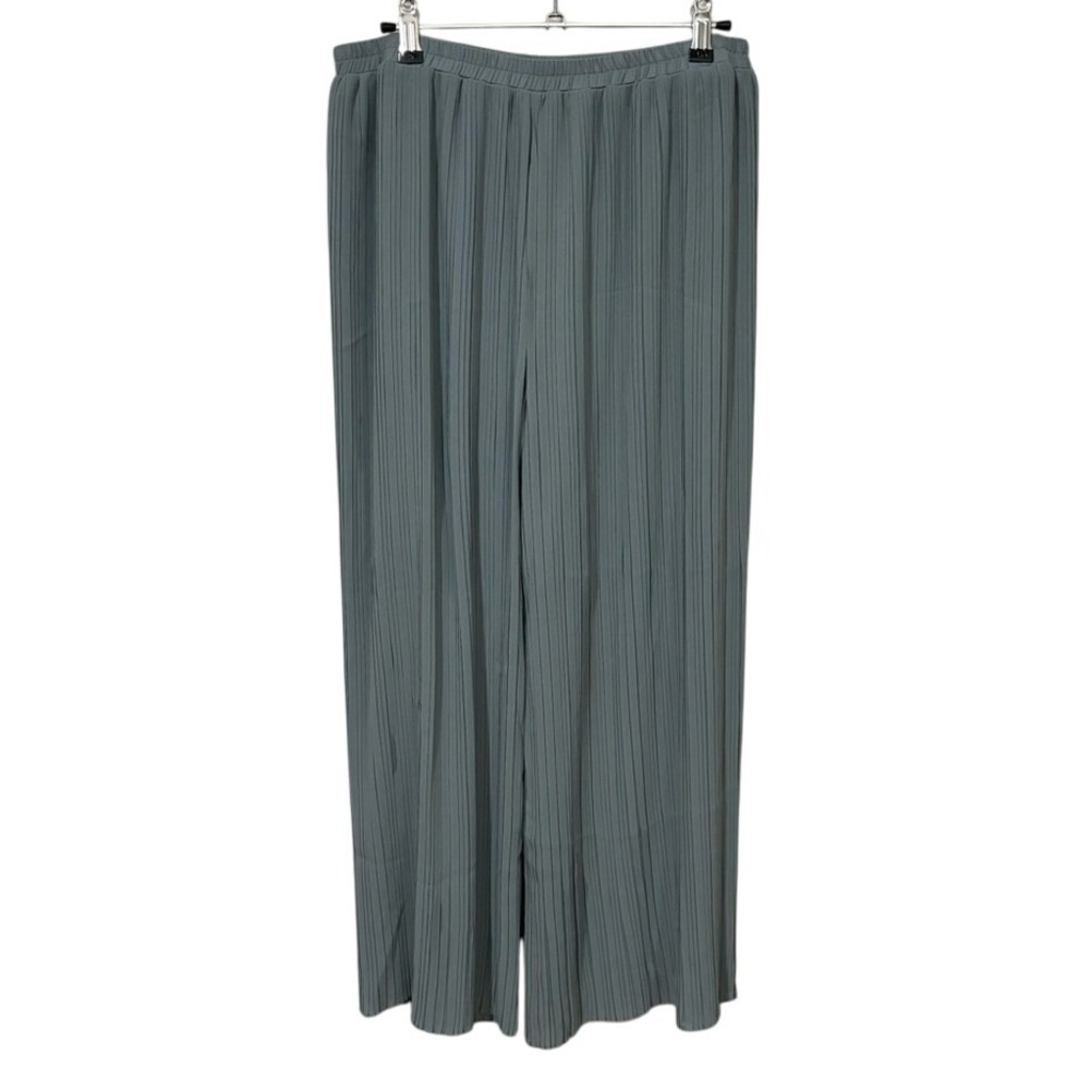 Joy Joy Pleated Wide Leg Pants Blue/Grey‎